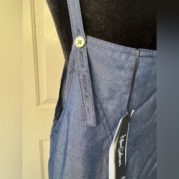 NWT Adam Selman Inside-Out Overalls Size 6 Lightweight Indigo Made In USA Cargo - Picture 11 of 16